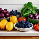 요리 기법을 통한 건강한 식사 만들기 - **Prompt 1: Vibrant Harvest of Seasonal Produce**
    "A visually stunning, high-definition photogra...