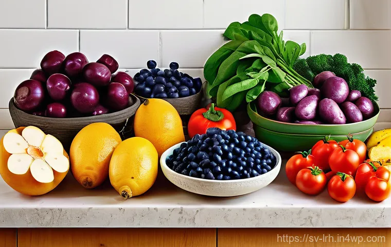 요리 기법을 통한 건강한 식사 만들기 - **Prompt 1: Vibrant Harvest of Seasonal Produce**
    "A visually stunning, high-definition photogra...