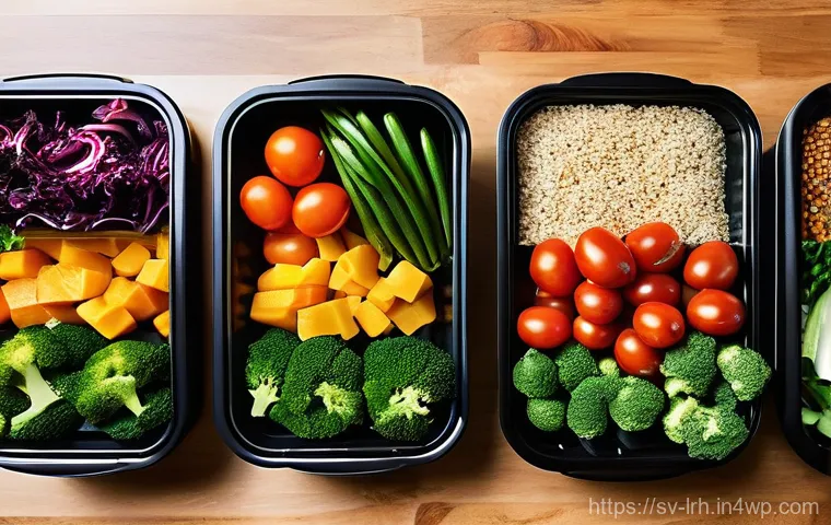 요리 기법을 통한 건강한 식사 만들기 - **Prompt 2: Modern Kitchen with Healthy Cooking and Fermentation**
    "A high-angle, well-lit shot ...